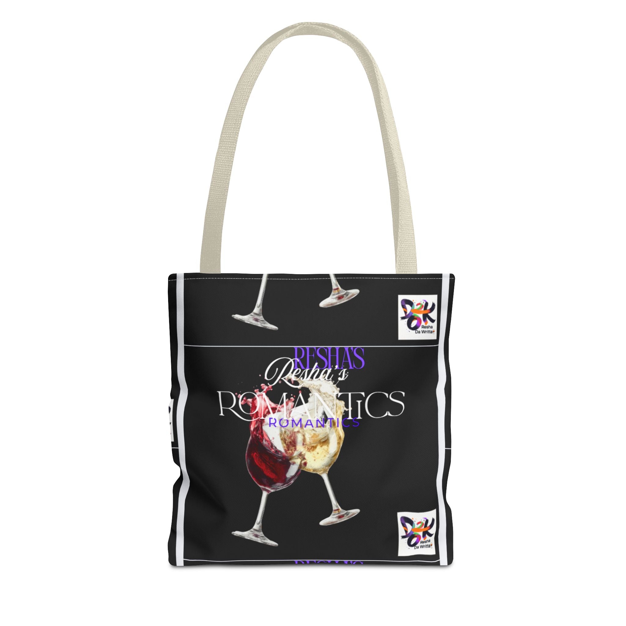 Red and White Wine Glasses Tote Bag | Wine Lovers Romantic Design