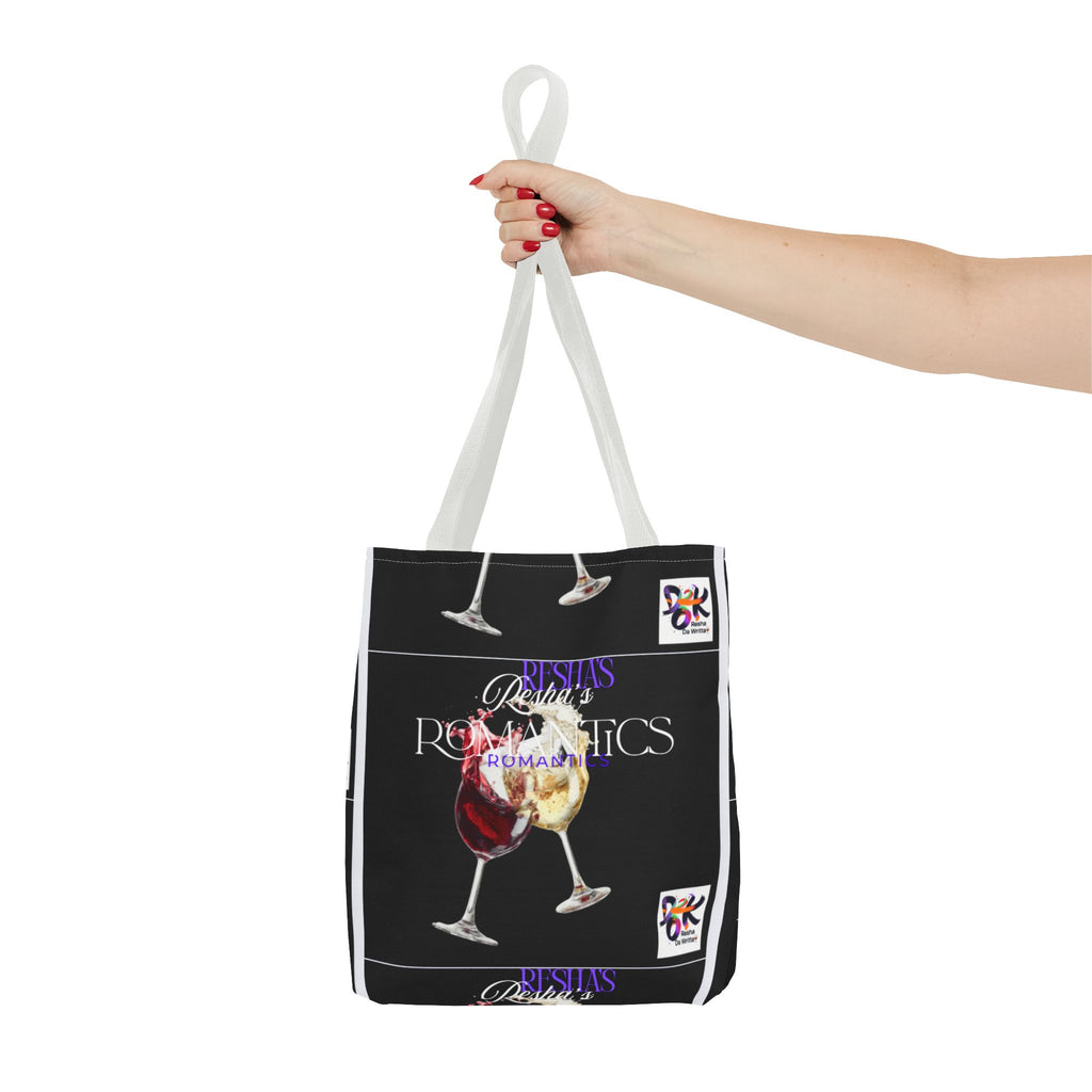 Red and White Wine Glasses Tote Bag | Wine Lovers Romantic Design