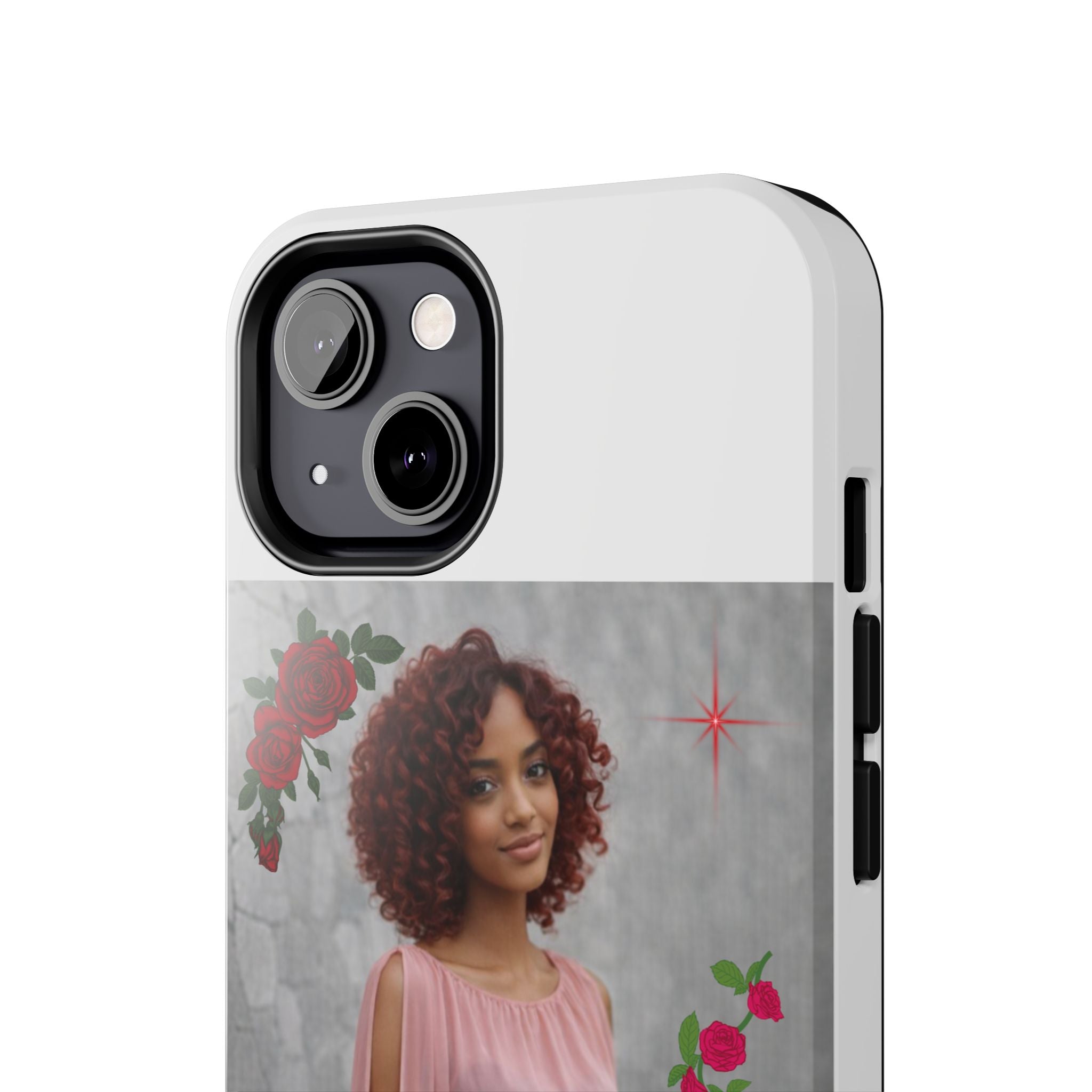 Personalized Floral Photo Tough Phone Case — Character 'Mia'