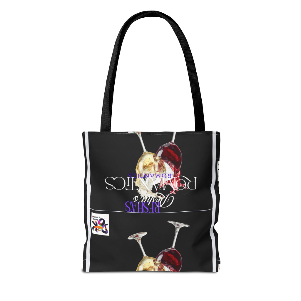 Red and White Wine Glasses Tote Bag | Wine Lovers Romantic Design