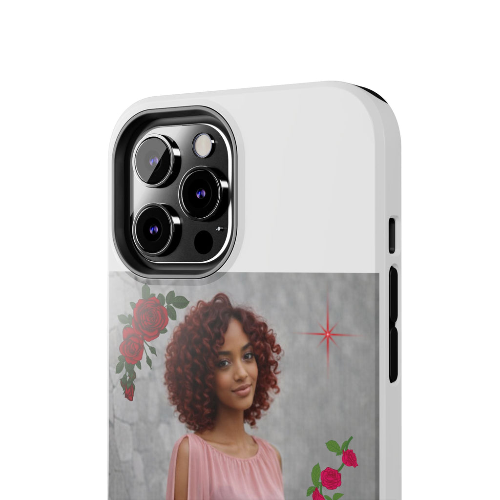 Personalized Floral Photo Tough Phone Case — Character 'Mia'