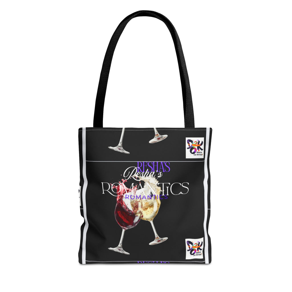 Red and White Wine Glasses Tote Bag | Wine Lovers Romantic Design