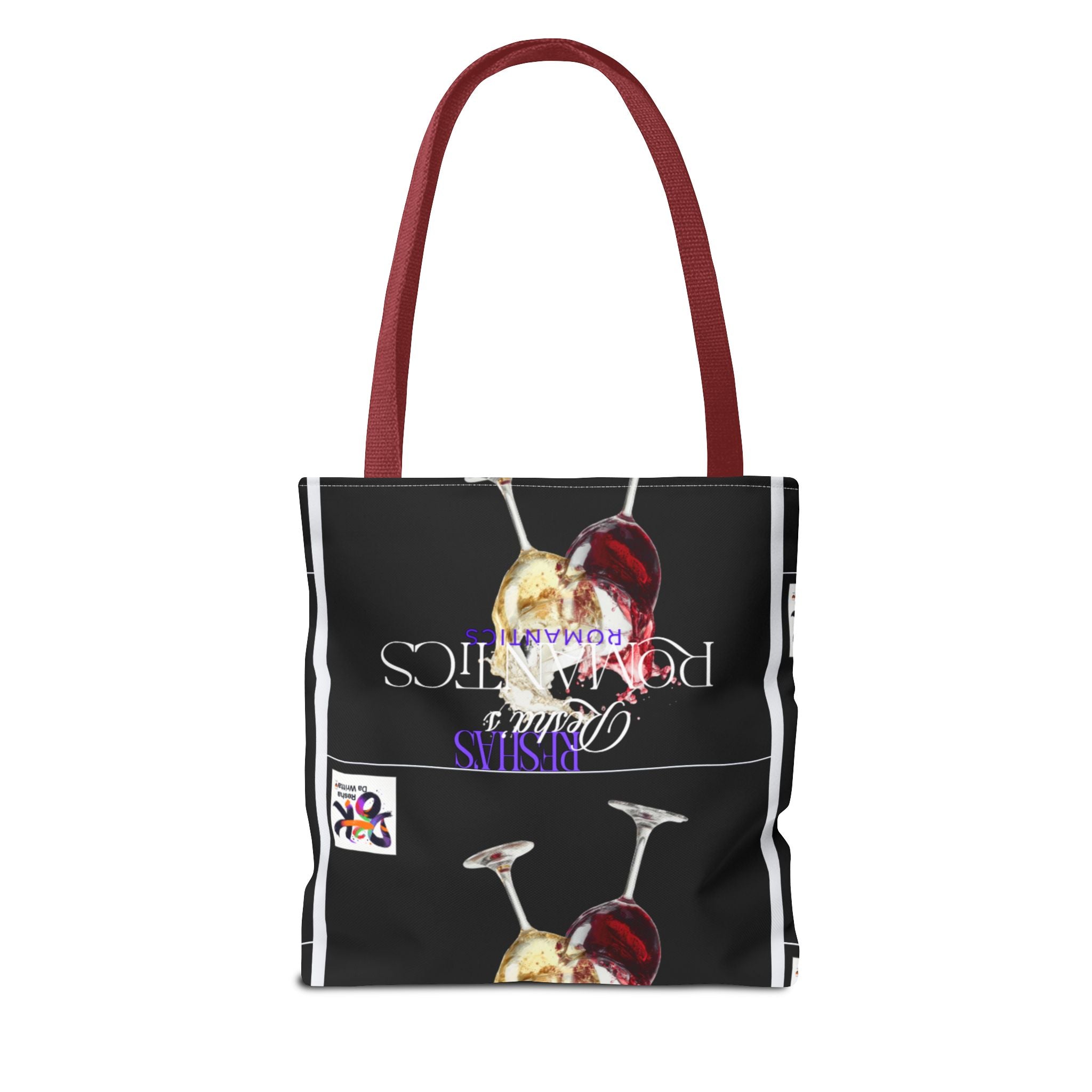 Red and White Wine Glasses Tote Bag | Wine Lovers Romantic Design