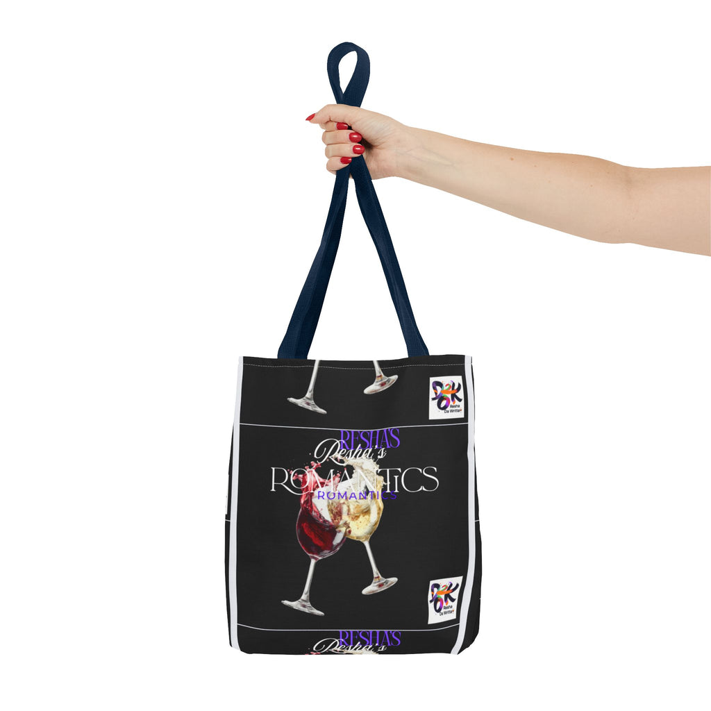 Red and White Wine Glasses Tote Bag | Wine Lovers Romantic Design