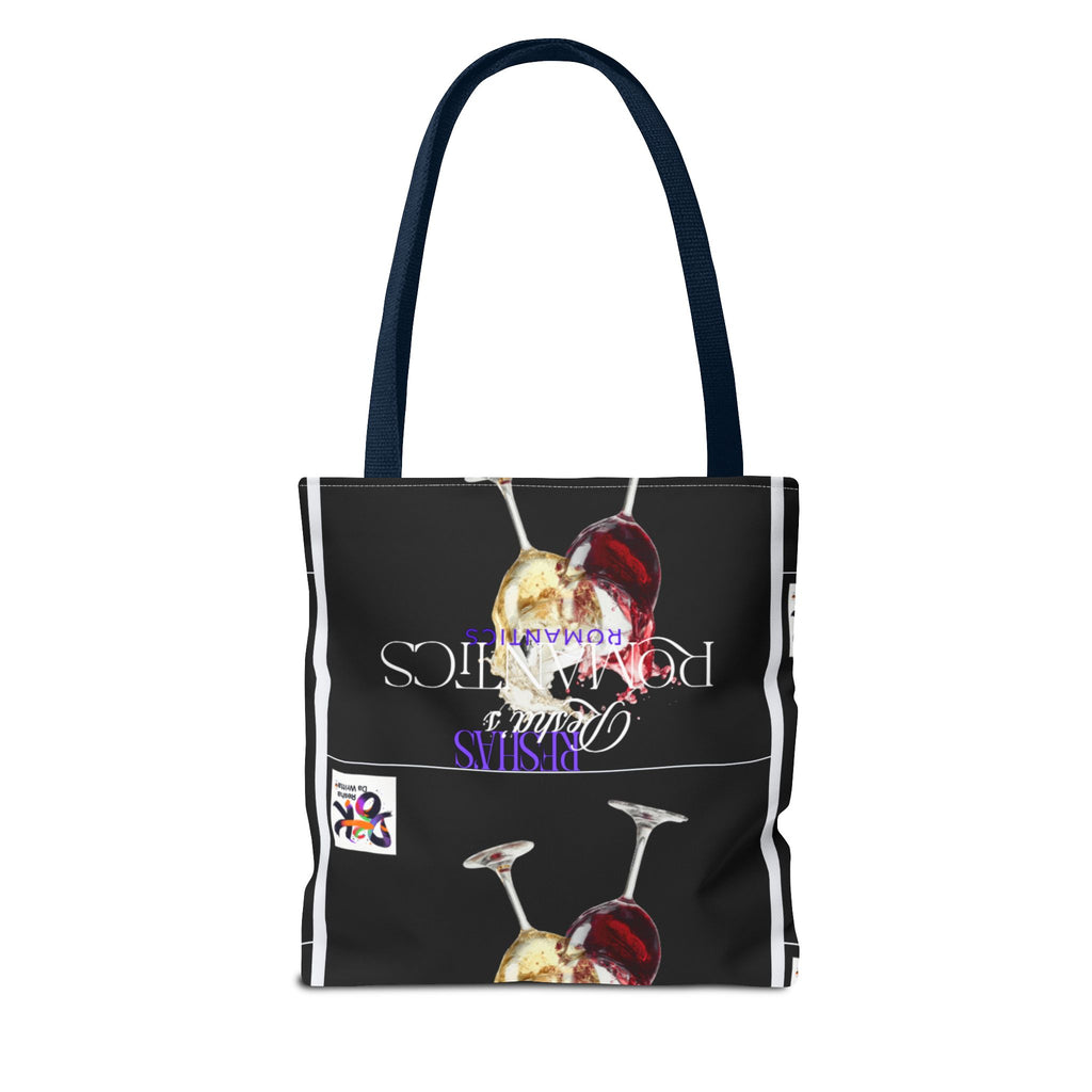 Red and White Wine Glasses Tote Bag | Wine Lovers Romantic Design