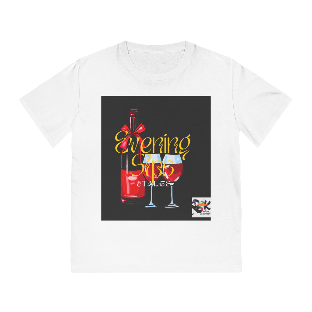 Evening Sip T-Shirt | Wine Bottle and Glasses Graphic