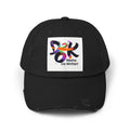 Distressed Baseball Cap with Colorful 'Resha Da Writta' Logo