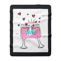 Luv Dramas Sherpa Fleece Blanket – Cute Wine Glasses Romantic Throw