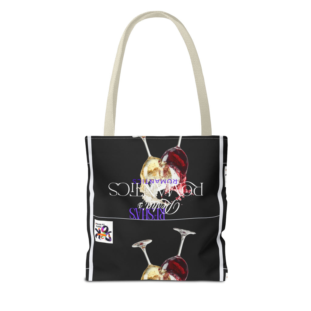 Red and White Wine Glasses Tote Bag | Wine Lovers Romantic Design