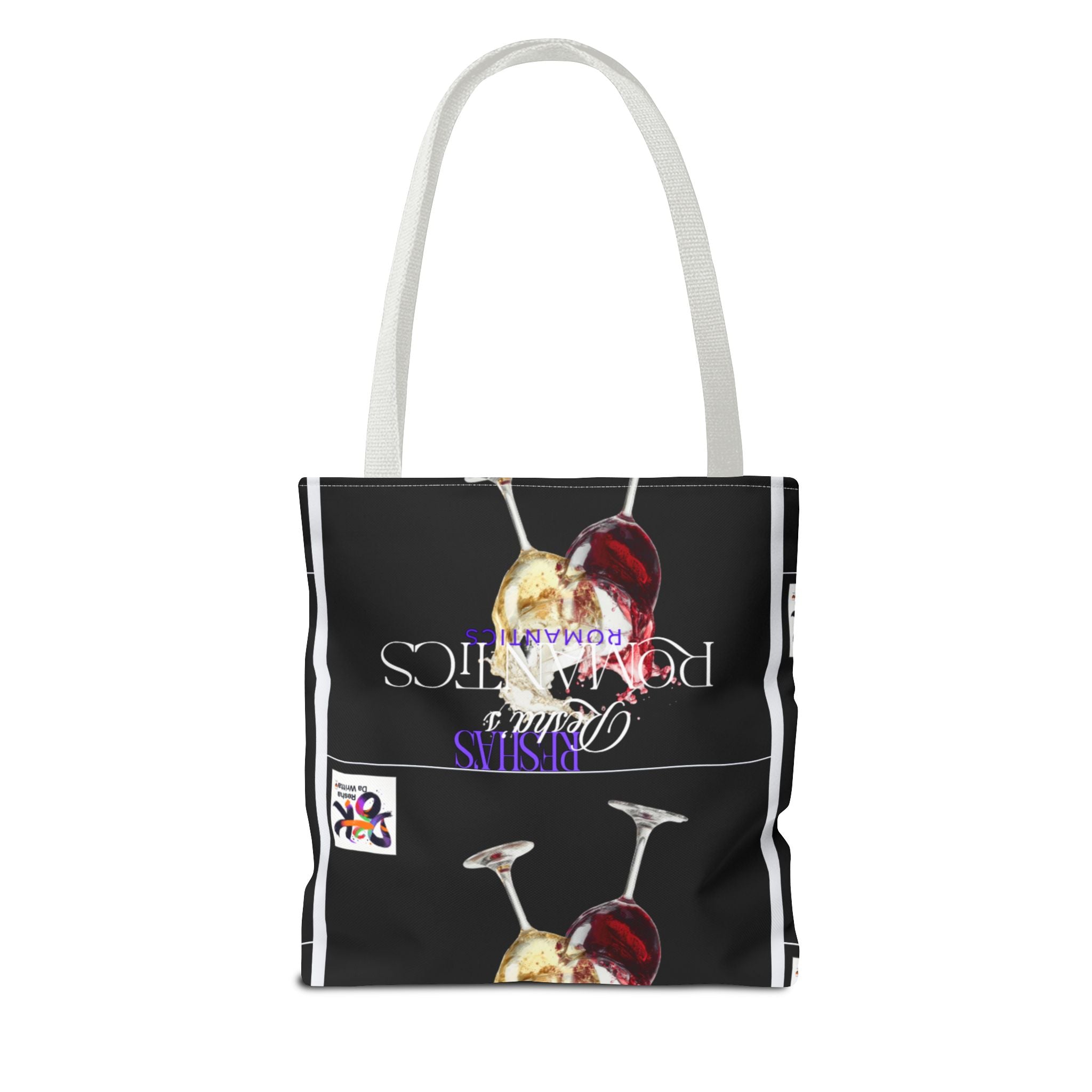 Red and White Wine Glasses Tote Bag | Wine Lovers Romantic Design