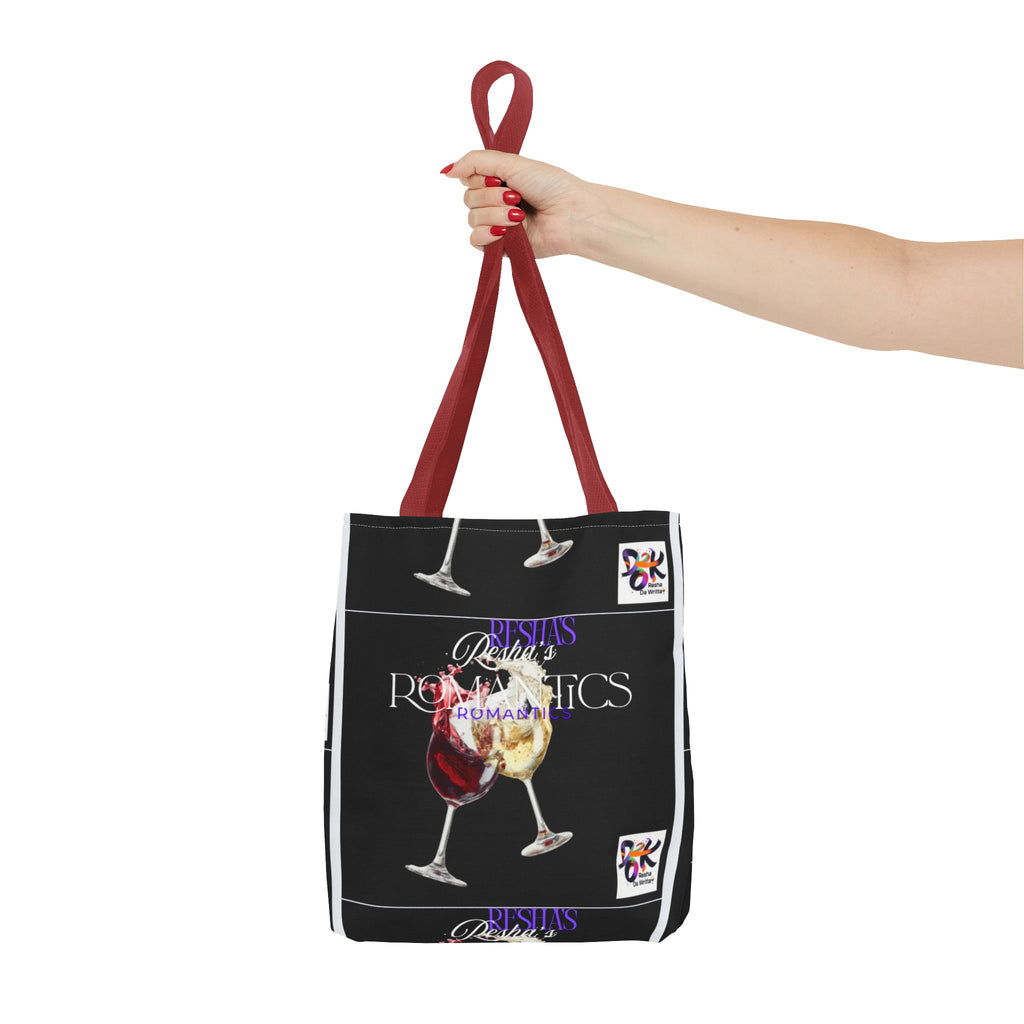 Red and White Wine Glasses Tote Bag | Wine Lovers Romantic Design